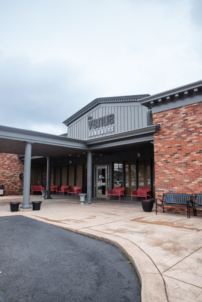 Wedding venue exterior at The Venue Banquet Center in Tallmadge Ohio
