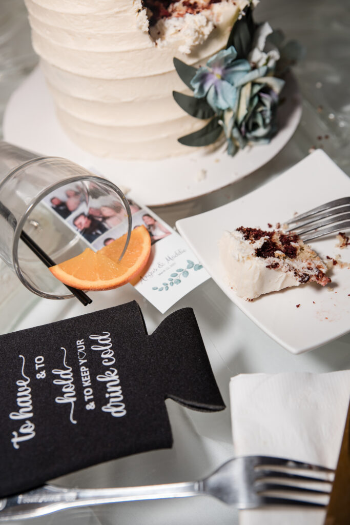 After-party details during wedding reception in Tallmadge Ohio