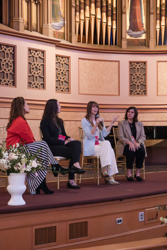 Guest panel speaking at State of the Wedding Industry Cleveland luncheon