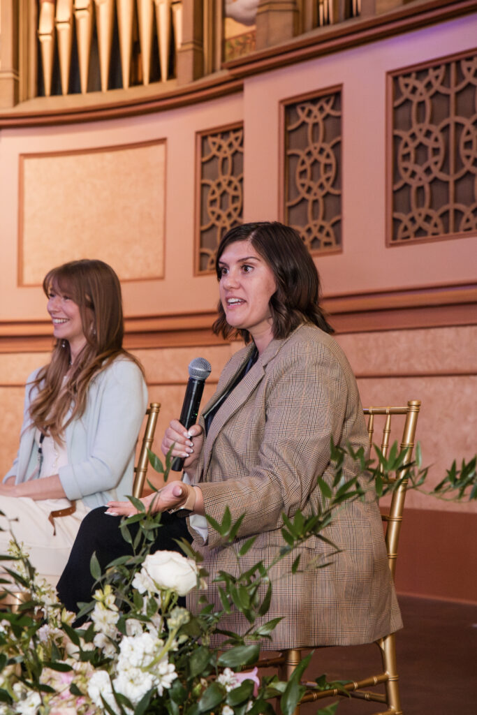Guest panel speaking at State of the Wedding Industry Cleveland luncheon