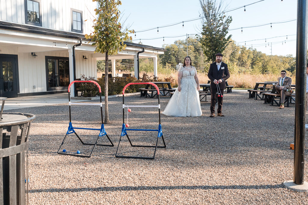 Detail of the Blooming Apero mobile bar setup during a Himelright Lodge wedding in Cascade Valley Metro Park